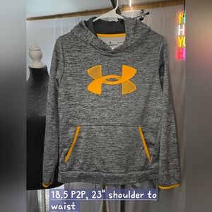 Under Armour Heather Gray Hoodie with Yellow Logo